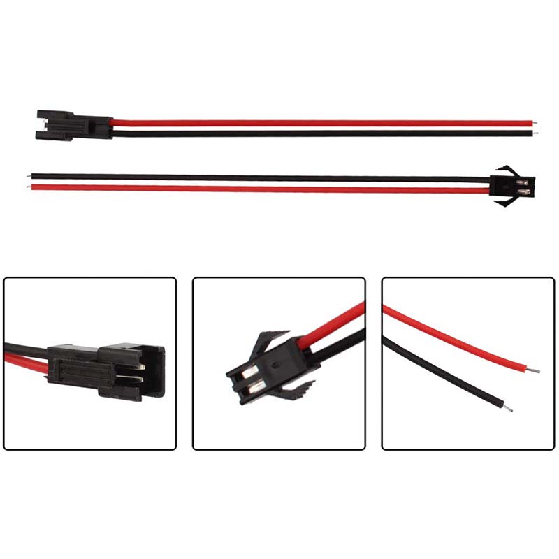 2 Pin JST Connector LED Power Male to Female Connector SM Wire Cable Adapter for 3528 5050 LED Light Strip 2 Pin JST Connector LED Power Male to Female Connector SM Wire Cable Adapter for 3528 5050 LED Light Strip